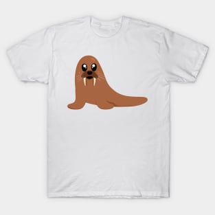 Smiling Walrus Illustration T-Shirt